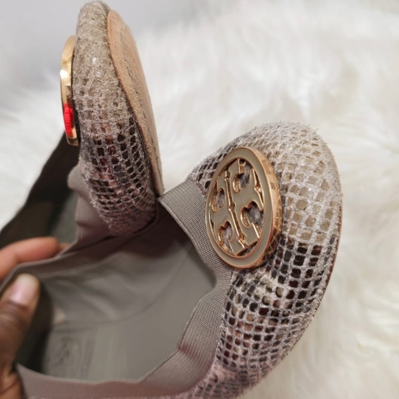Tory Burch Caroline Skin Print Ballet Flats Size 8M🌴 - Picture 4 of 8